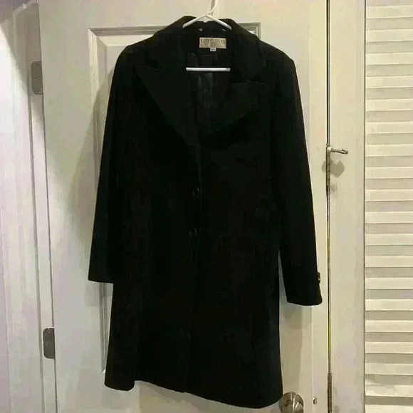 Larry Levine Design Lambswool & Cashmere Peacoat - Picture 1 of 10